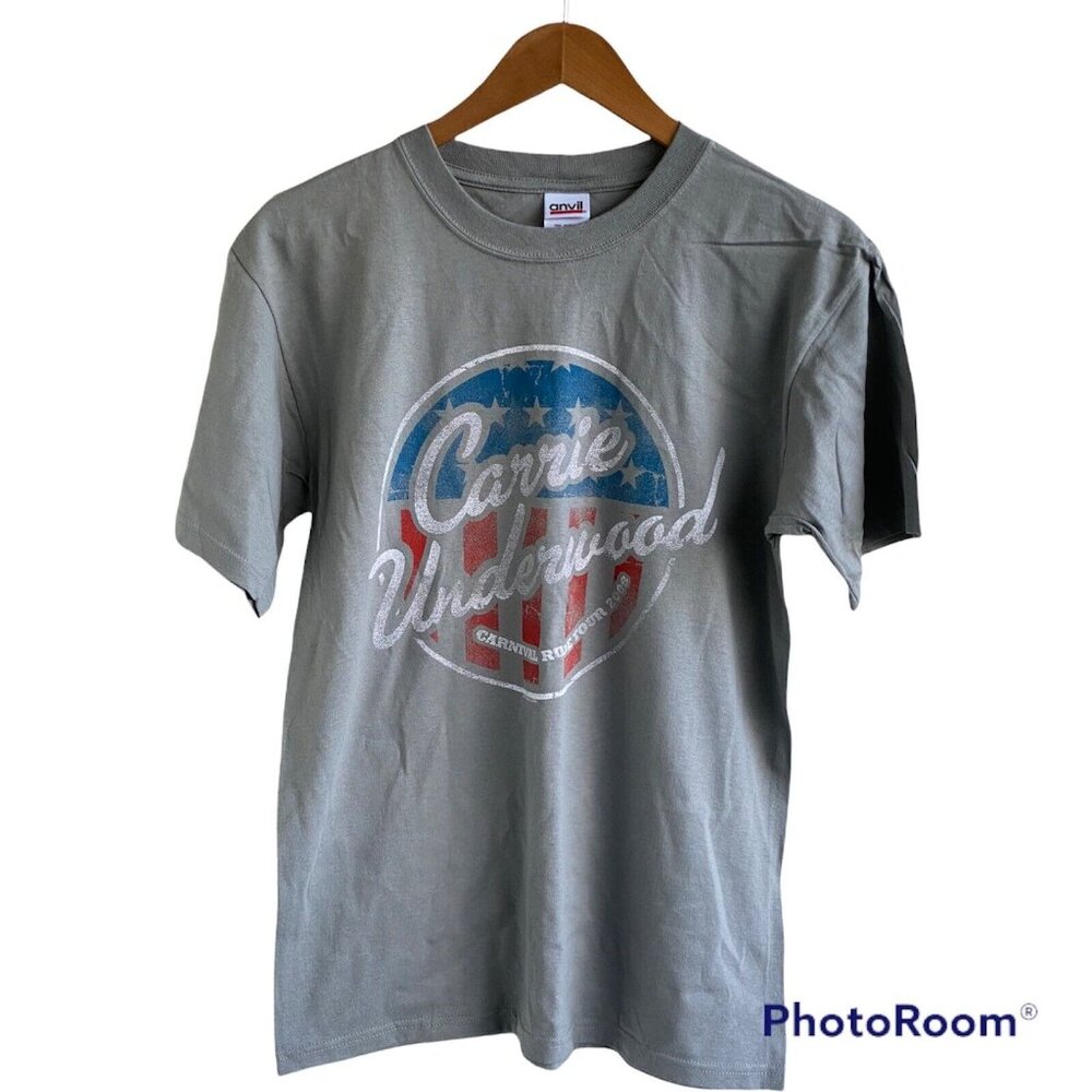 Carrie Underwood Carnival Ride Tour 2008 Gray T-Shirt Men's M Music New Anvil